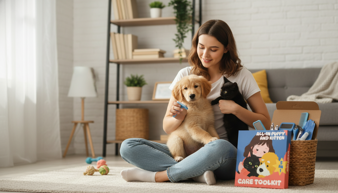 5-in-1 Puppy & Kitten Care Toolkit: Easy 30-Day Routine