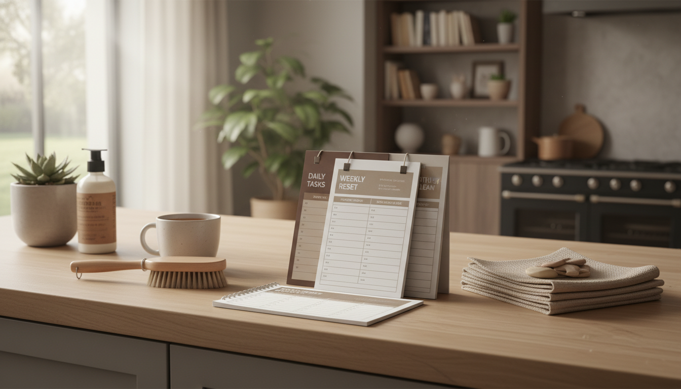 Busy Week Cleaning Checklist: Daily, Weekly, Monthly