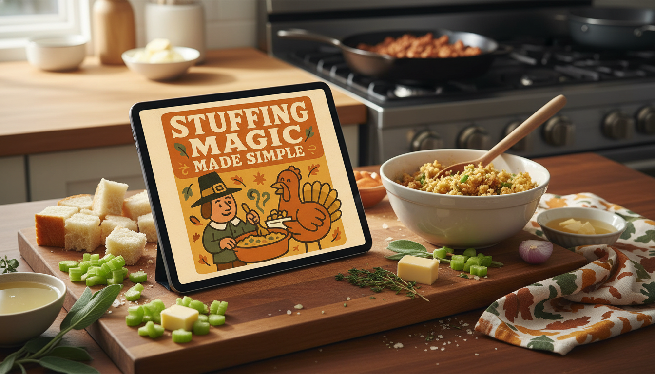 Homemade Thanksgiving Stuffing for Beginners (Crisp + Tender)