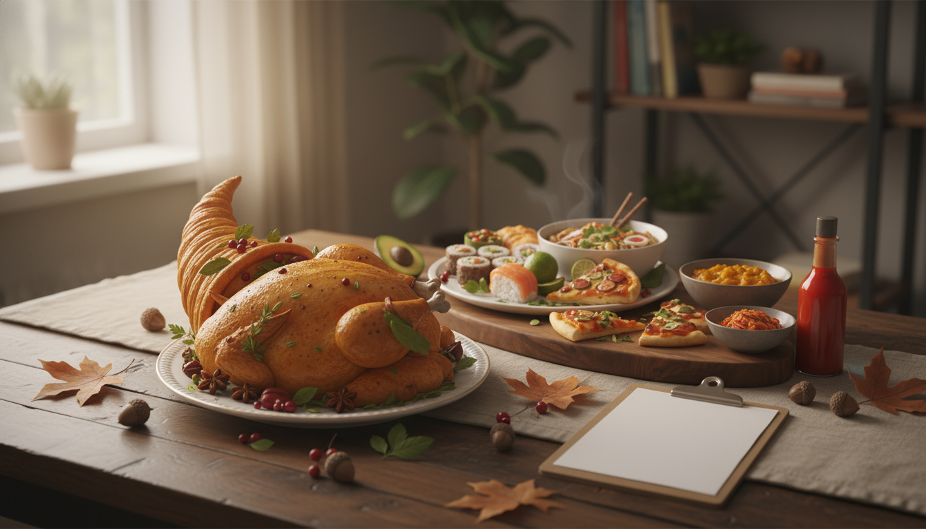 Non-Traditional Thanksgiving Dinner Checklist & Ideas