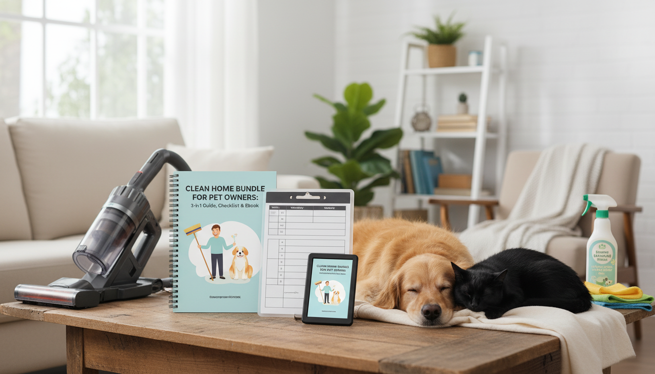 Pet Owner Clean Home Bundle: Guide, Checklist & eBook