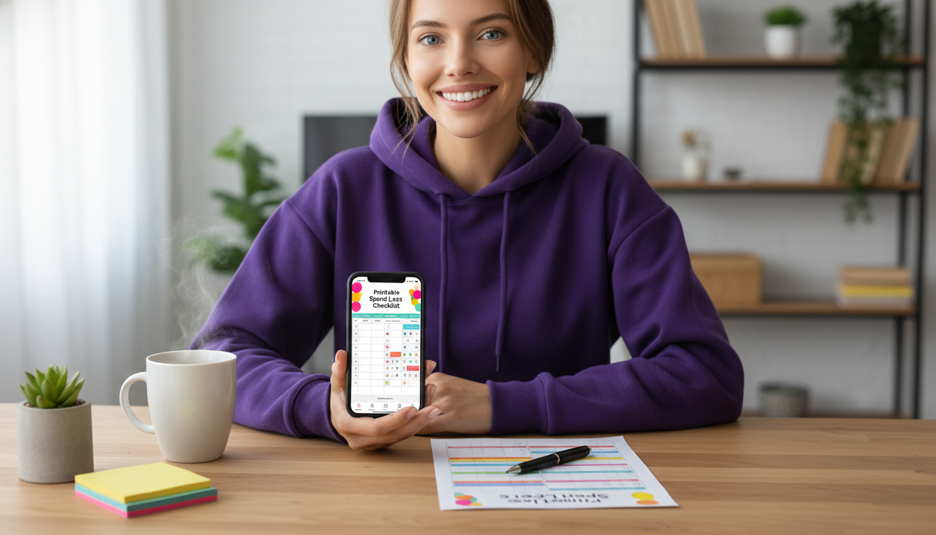 Printable Spend Less Checklist: Weekly Money-Saving Plan