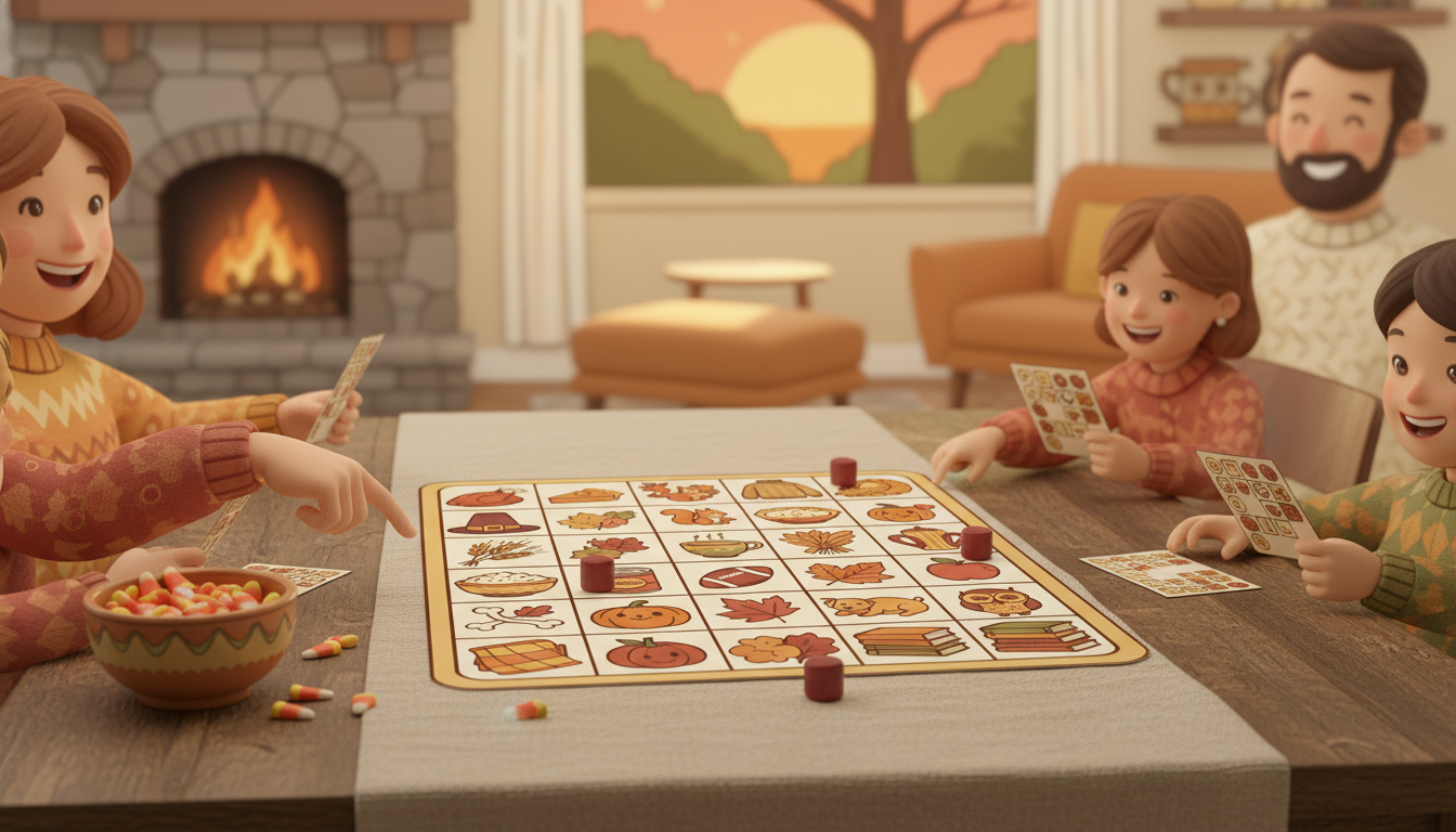 Printable Thanksgiving Bingo for Family, Friends & Kids