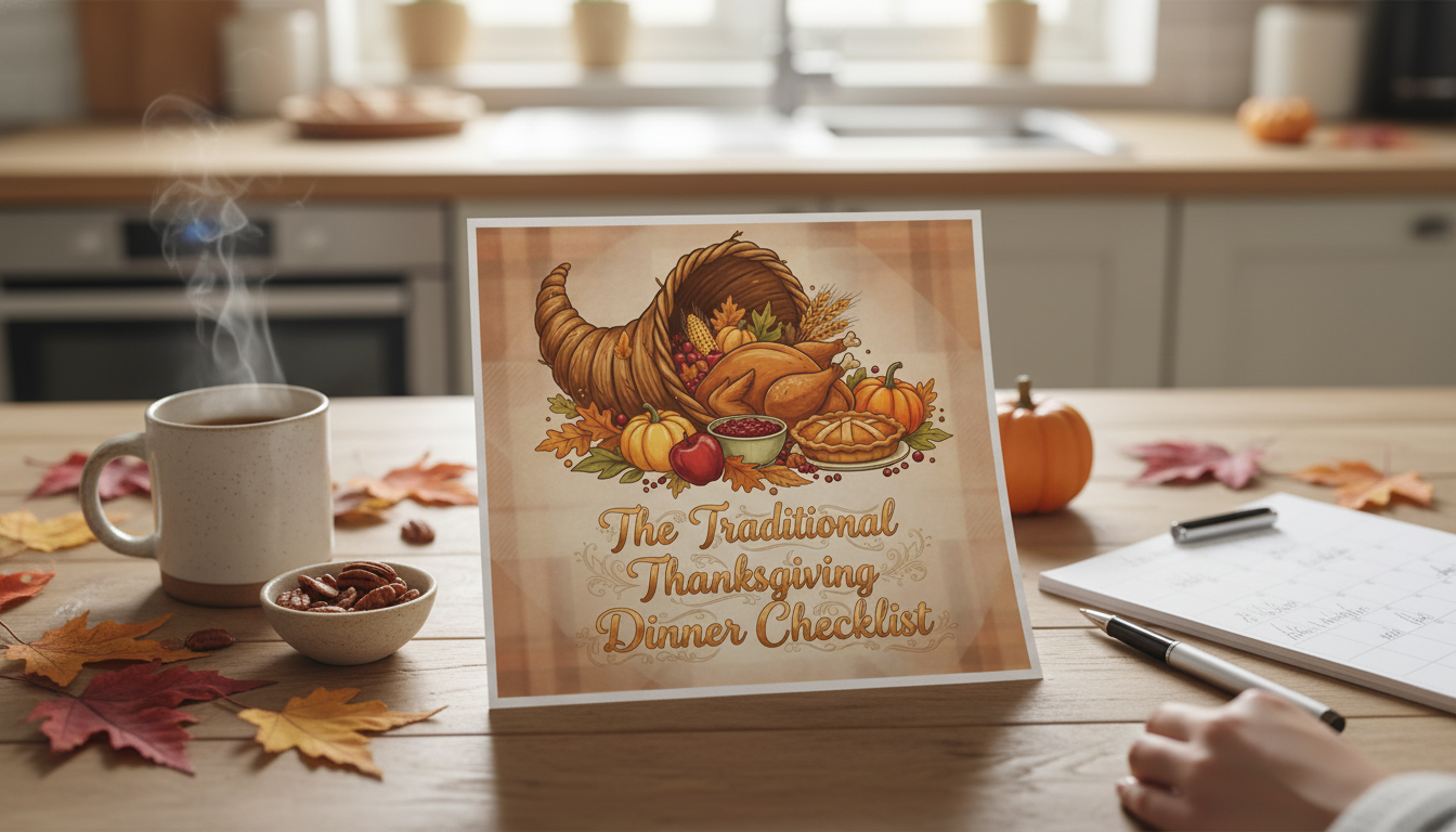 Printable Thanksgiving Dinner Checklist & Prep Timeline