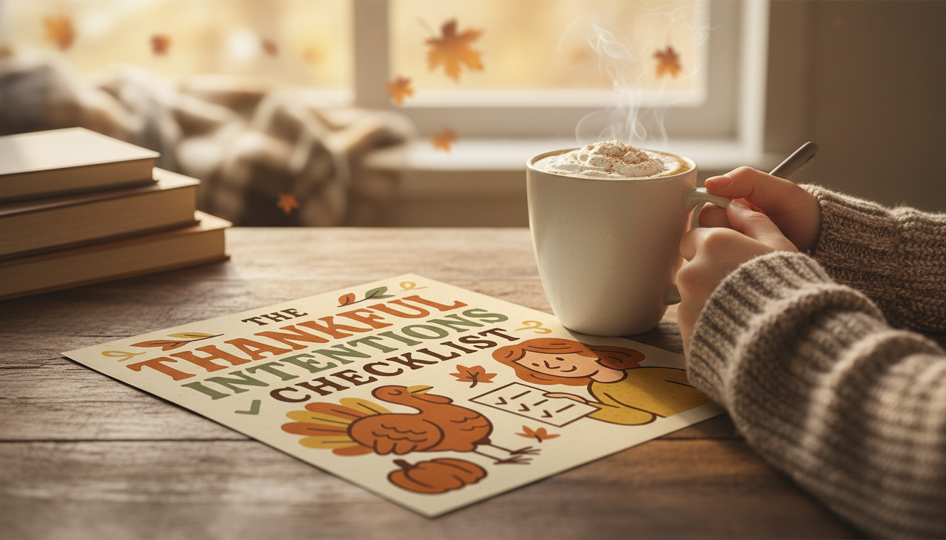 Thankful Intentions Checklist: Gratitude & Mindfulness