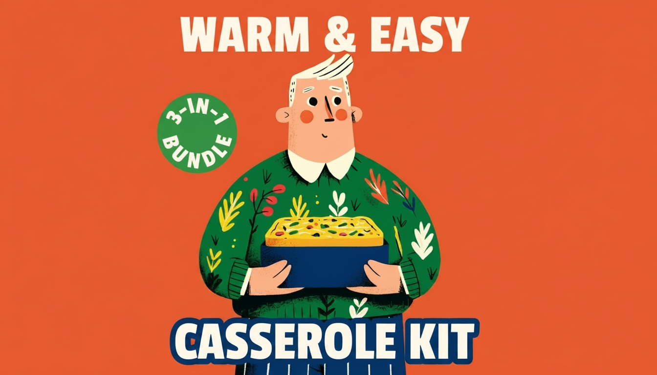 Beginner Casserole Kit: 3-in-1 Digital Bundle for Dinner