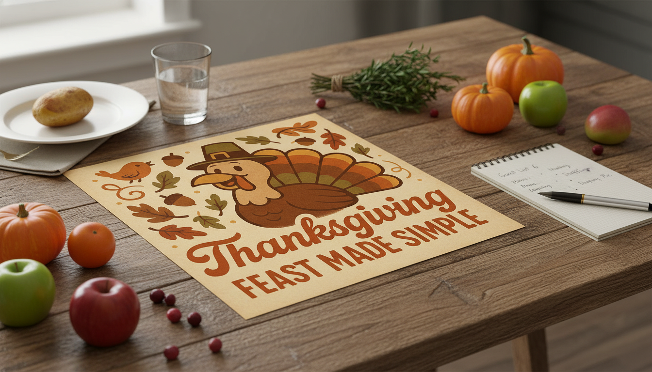 Stress-Free Thanksgiving Dinner Plan for 6 (Timeline)